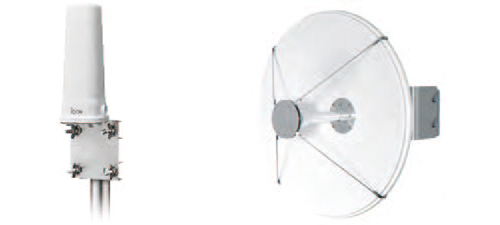 (左)コーリニア(AH-24/AH-56/AH-100)、(右)パラボラ(AH-109PB)