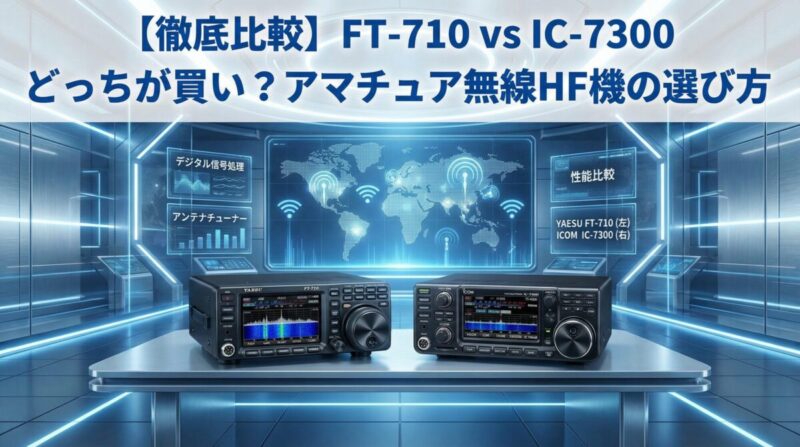 FT-710とIC-7300の比較画像