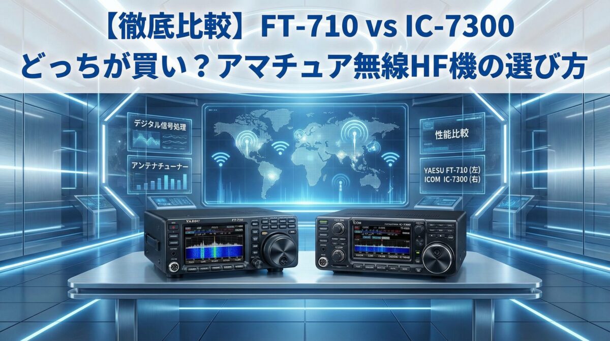 FT-710とIC-7300の比較画像