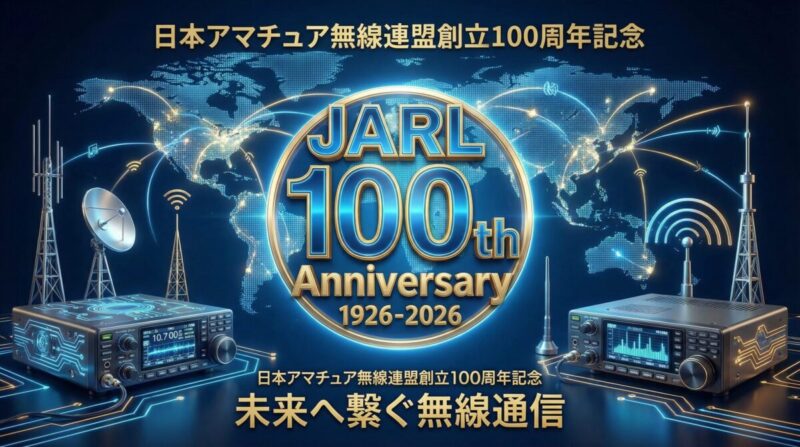 JARL創立100周年記念のアイキャッチ画像