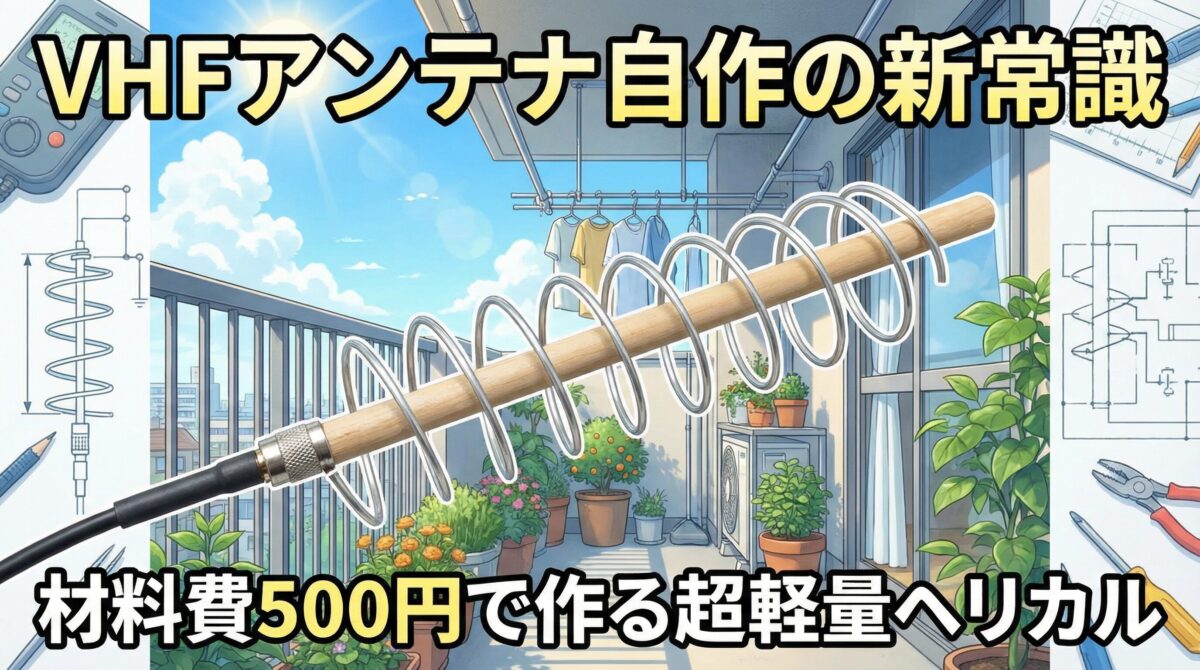 技術解説】VHFアンテナ自作の新常識！アパマンでも飛ぶ「超軽量