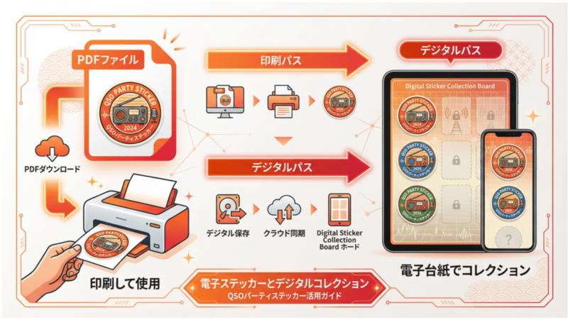 電子ステッカーと電子台紙のイメージ