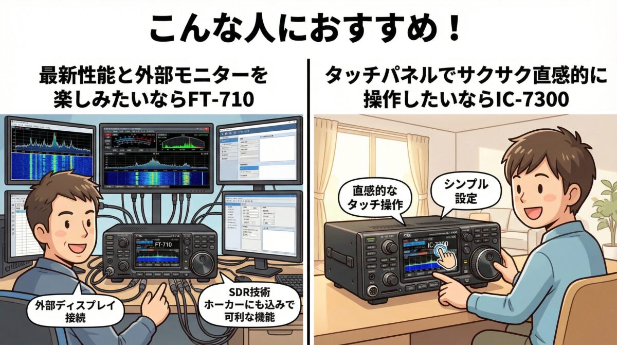 FT-710とIC-7300のおすすめユーザー