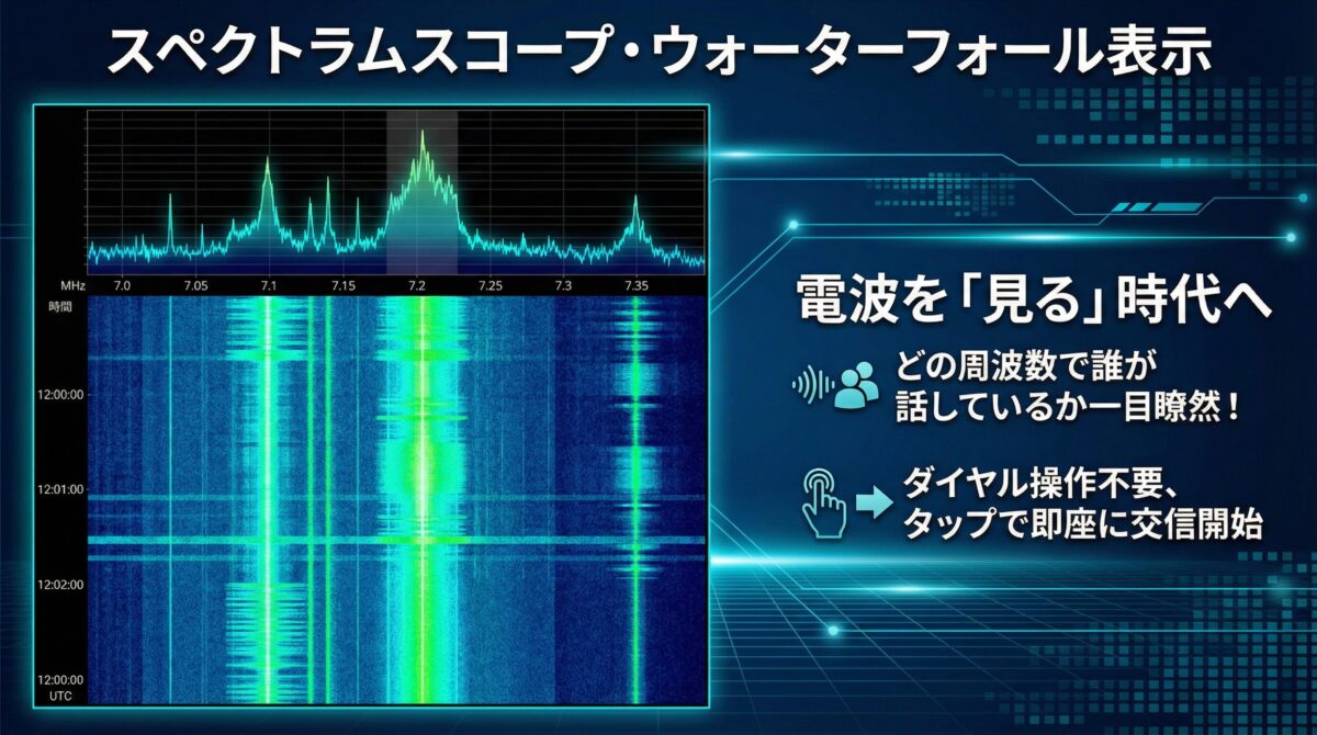 スペクトラムスコープ・ウォーターフォール表示