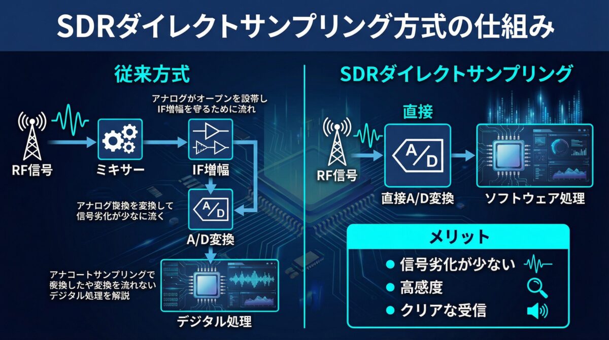 SDRダイレクトサンプリング方式の仕組み