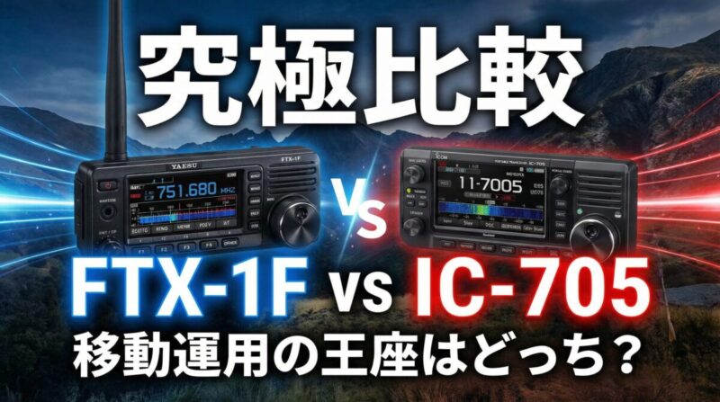 八重洲FTX-1FとアイコムIC-705の比較、移動運用の王座を争う2台のポータブル無線機