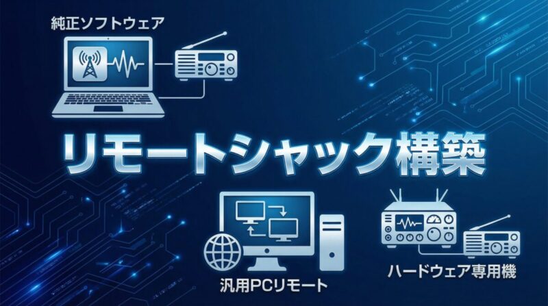リモートシャック構築の3つの主要ルート