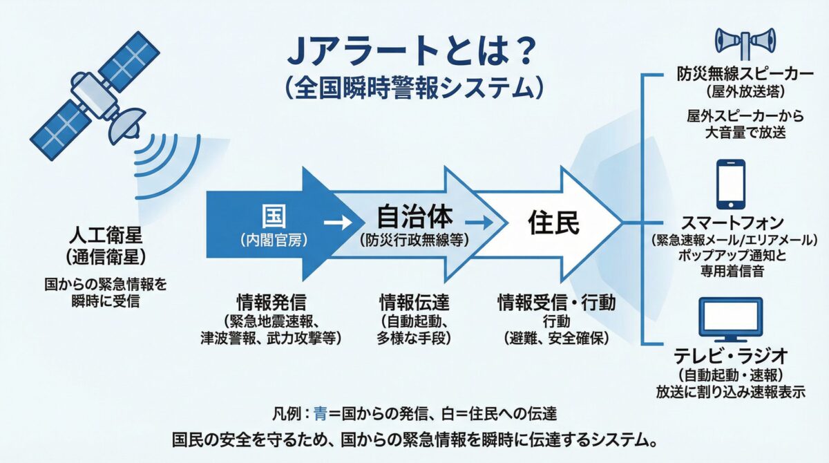 Jアラートシステムの仕組み