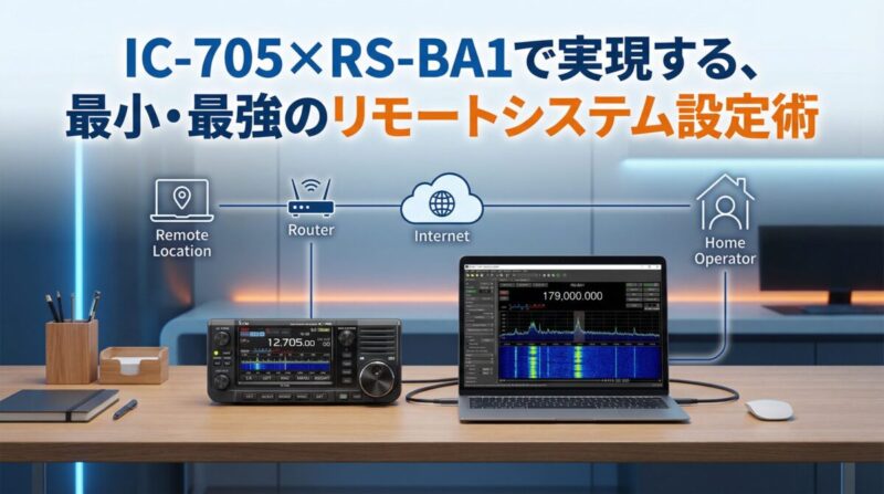 IC-705×RS-BA1で実現する最小・最強のリモートシステム設定術