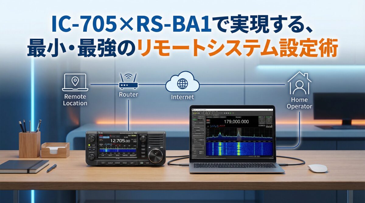 IC-705×RS-BA1で実現する最小・最強のリモートシステム設定術