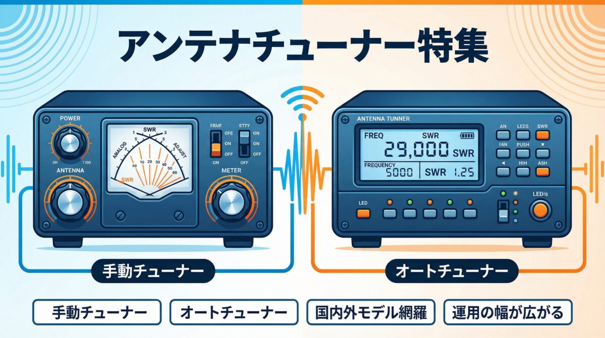 アンテナチューナー特集 手動チューナーとオートチューナーの比較