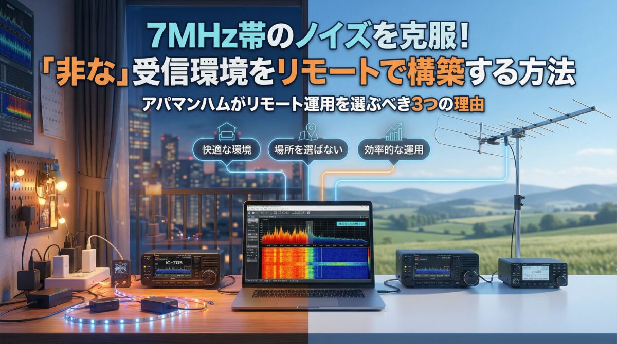 7MHz帯のノイズを克服！リモート運用で静かな受信環境を構築する方法