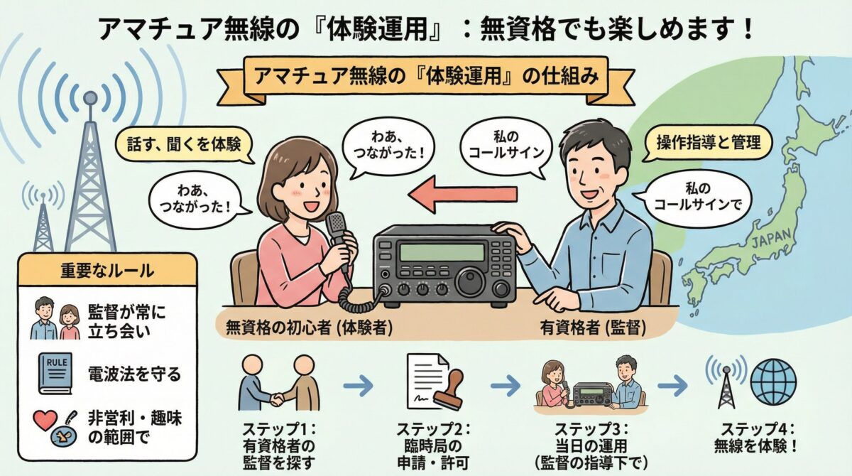 アマチュア無線の体験運用の仕組み