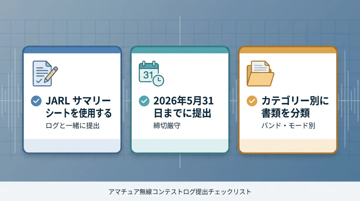 第41回6mAMコンテストのログ提出チェックポイント