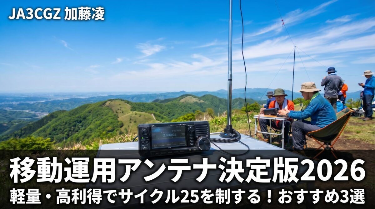 2026年移動運用アンテナ決定版】軽量・高利得でサイクル25を制する