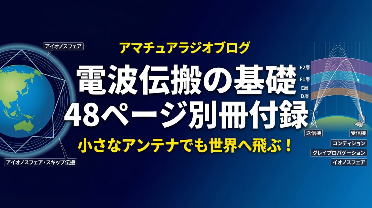 電波伝搬の基礎と地球を回る電波のイメージ