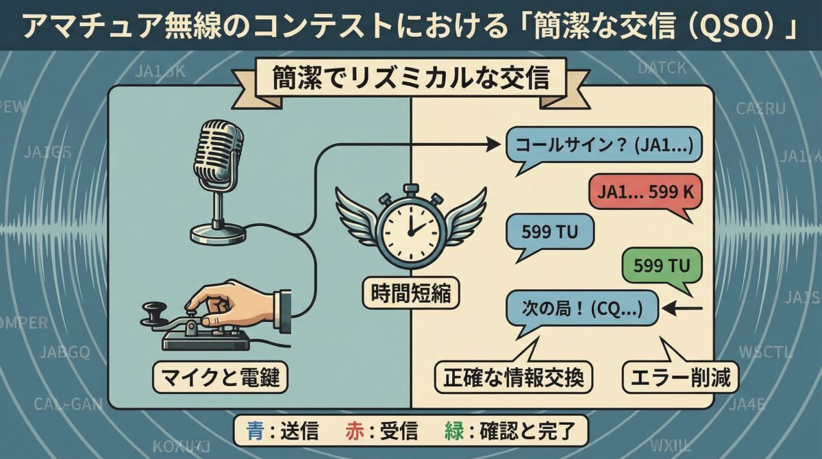 簡潔でリズミカルな交信