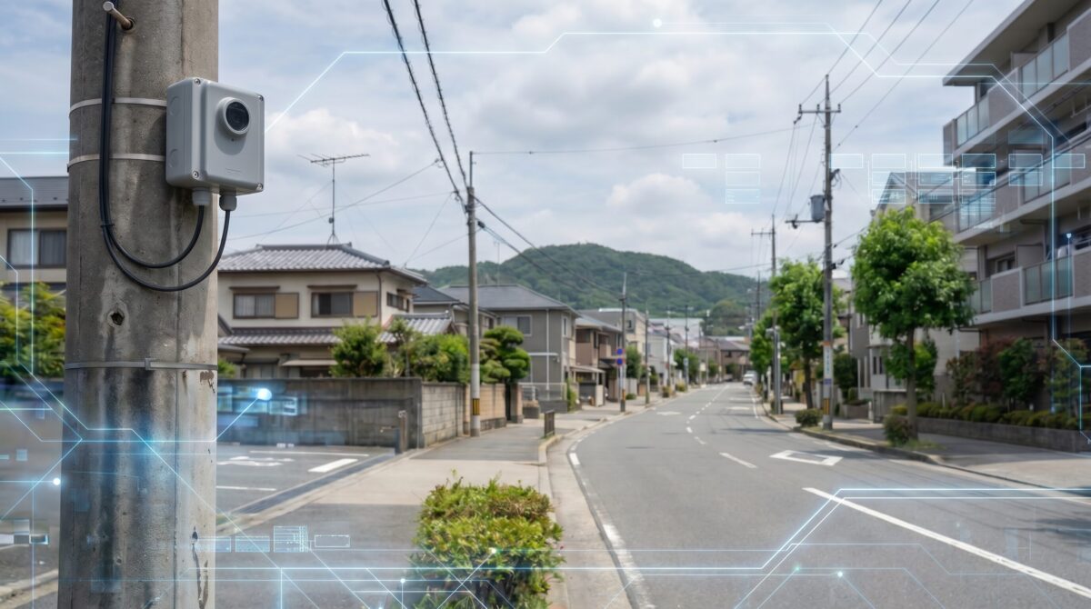 春日町・北緑丘付近から街の様子を見守るライブカメラ設備のイメージ