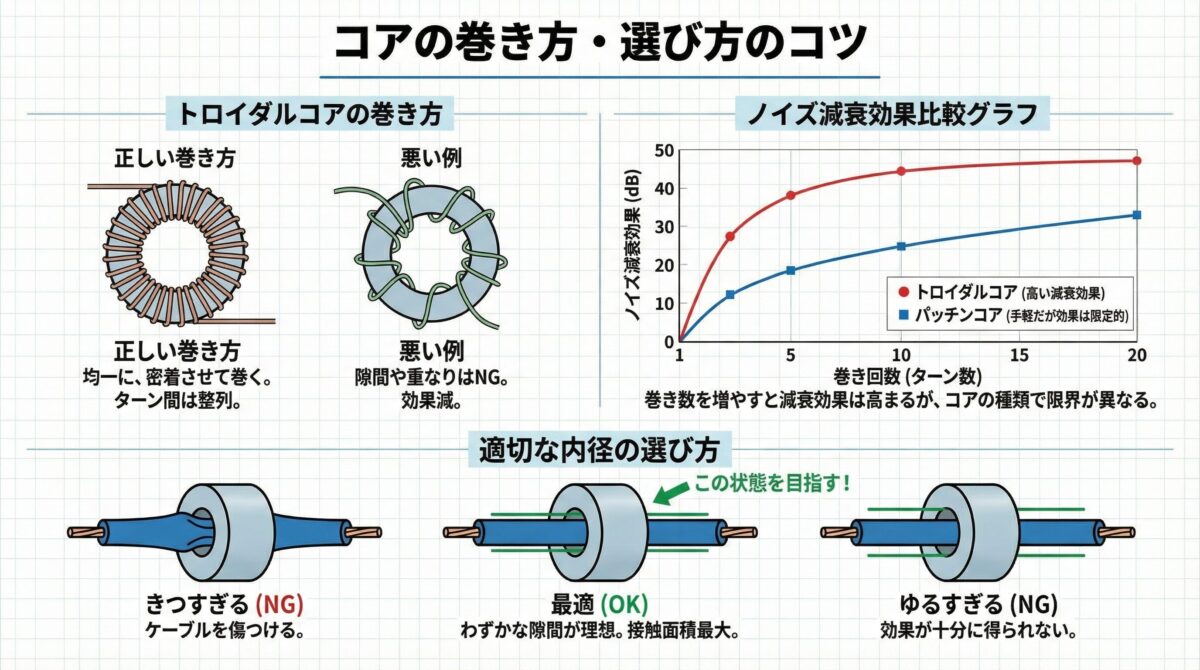 コアの巻き方・選び方のコツ
