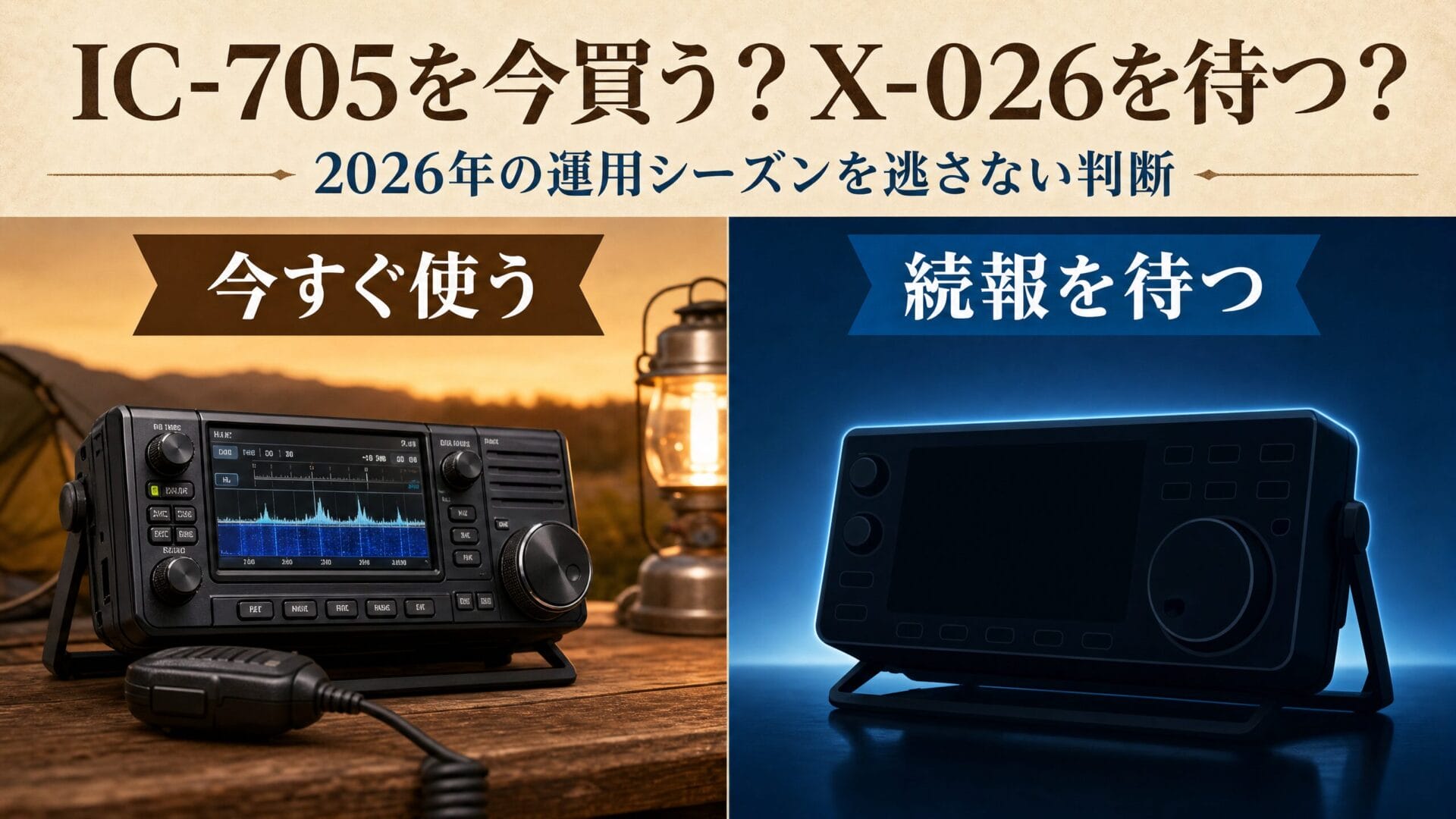 IC-705を今買うかX-026を待つかの判断ポイント