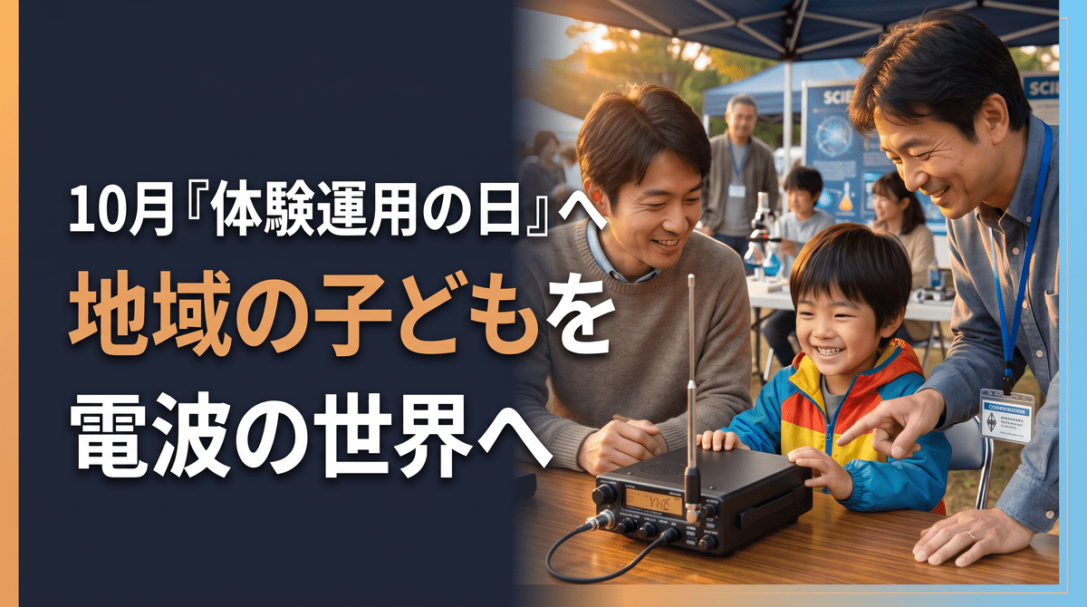 体験運用の日に向けて子どもとアマチュア無線を体験する準備ガイドのアイキャッチ