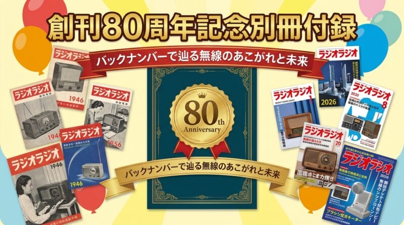 創刊80周年記念別冊付録とアマチュア無線のあゆみ