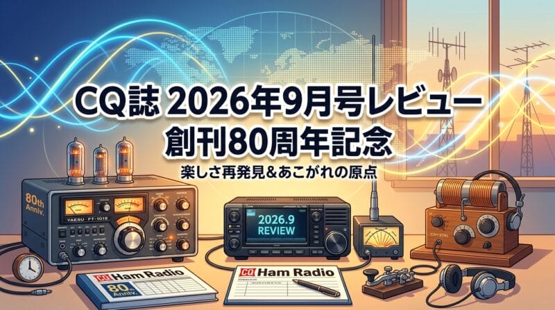 CQ ham radio 2026年9月号レビュー 創刊80周年記念と楽しさ再発見