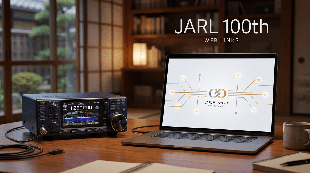 JARL創立100周年特設サイトとアマチュア無線ブログのつながりを表すイメージ