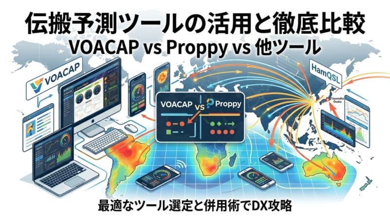 プロディクション（伝搬予測）ツールの活用：VOACAPと他シミュレーターの比較・併用術のアイキャッチ
