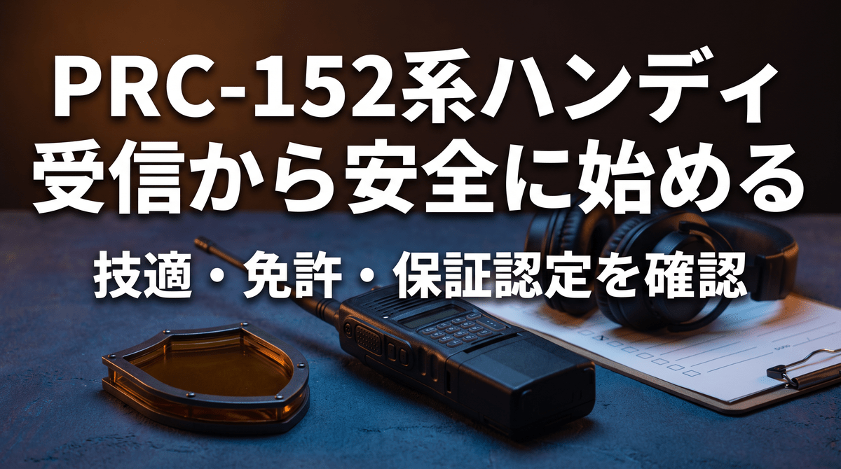 PRC-152系ハンディを受信から安全に始めるためのアイキャッチ