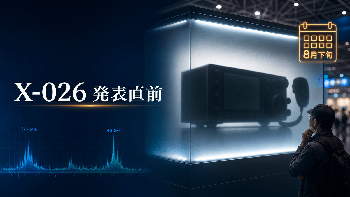 アイコムX-026のハムフェア2026正式発表直前を表すアイキャッチイメージ