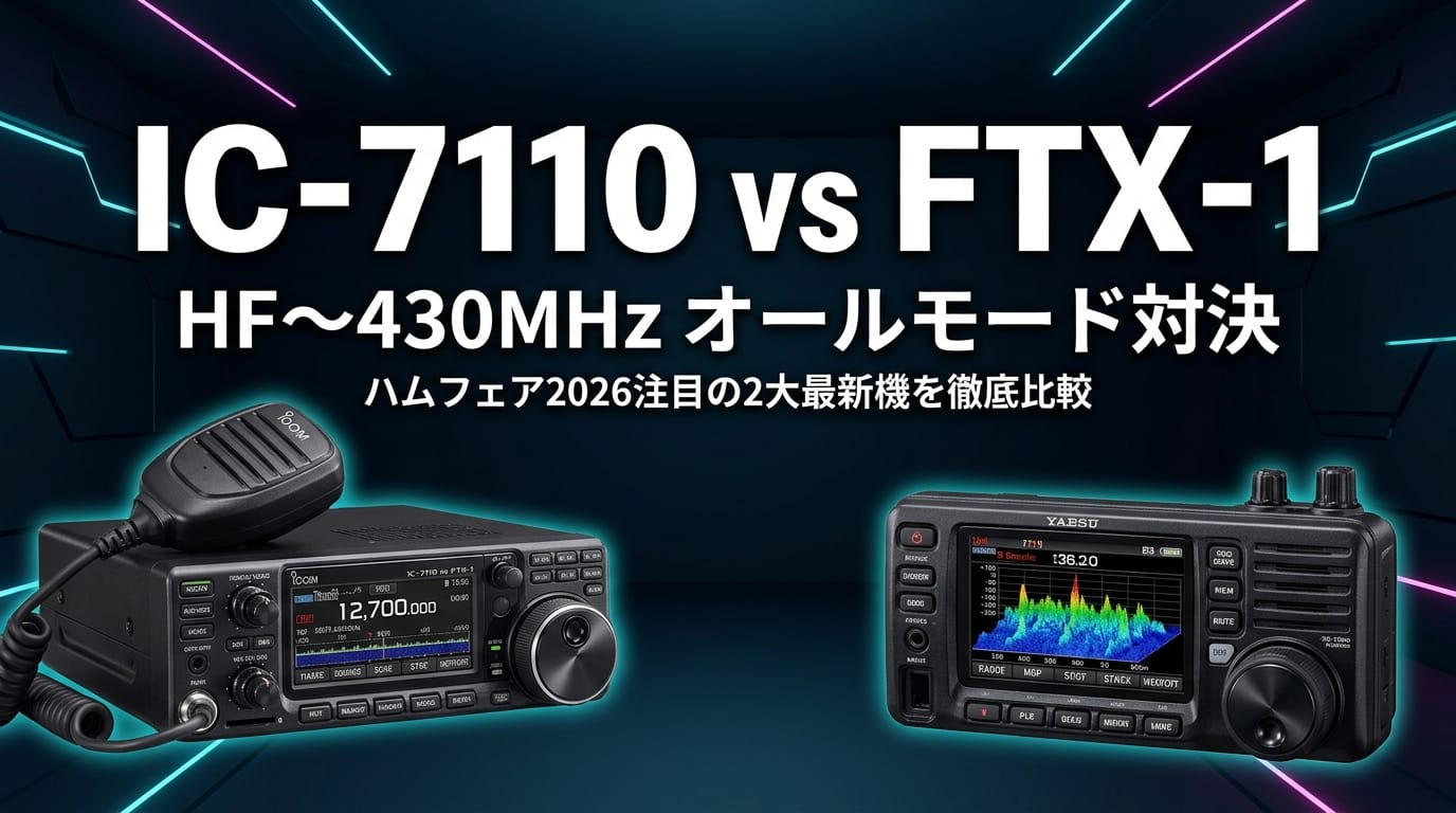 IC-7110とFTX-1の徹底比較アイキャッチ画像